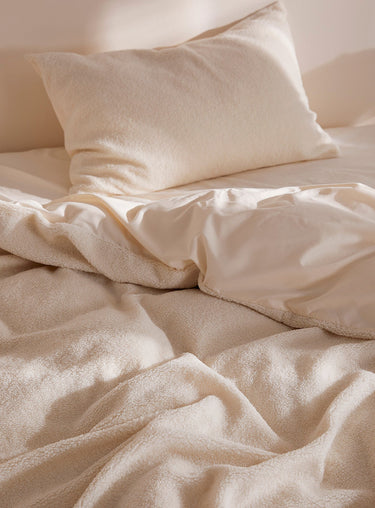 Sherpa fleece duvet cover set